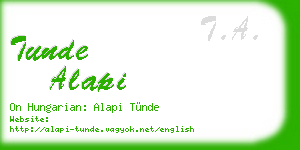 tunde alapi business card